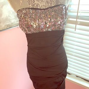 Shimmer black dress